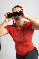 ANGELINA KNEELING POSE WITH SPYGLASS